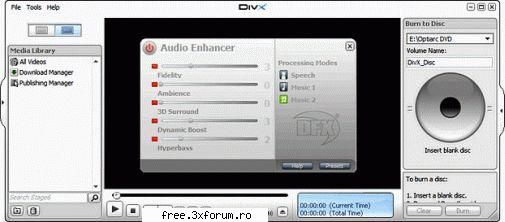 the software package containing everything to play divx video format, as well as tools for creating
