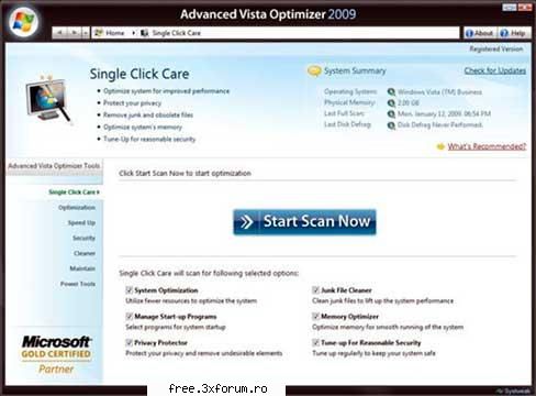 Advanced Vista Optimizer 2009 - Are you stuck with a Slow Vista PC ? - While - ...:::Software:::...