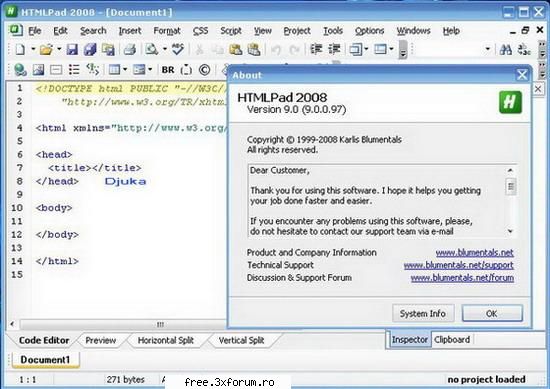 HTMLPad 2008 Pro 9.0 - HTMLPad is a sophisticated all-in-one HTML, CSS - ...:::Software:::...