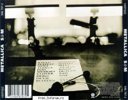colectie de albume METALICA - PlayList: 01 - The Ecstacy Of Gold.mp3 02 - The - ...:::Albume:::...